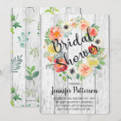 Orange & Gelb Kraut-Brautparty Einladung (Vorne/Hinten)