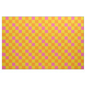 Orange Gelb Pink Kariertes Musterdesign  Stoff (Fat Quarter (45,7 x 55,9 cm))