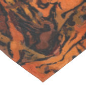 Orange, Gelb und Schwarz Abstrakt Tischdecke (Schrägansicht)