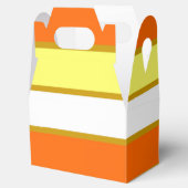 Orange, Gelb und Weiß Streifen Geschenkschachtel (Geöffnet)