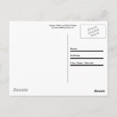 Orange, Gelb und Weiß Streifen Postkarte (Rückseite)