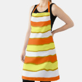 Orange, Gelb und Weiß Streifen Schürze (InSitu)