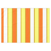 Orange, Gelb und Weiß Streifen Tischdecke (Vorderseite (Horizontal))