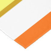 Orange, Gelb und Weiß Streifen Tischdecke (Schrägansicht)