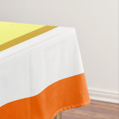 Orange, Gelb und Weiß Streifen Tischdecke (Beispiel)