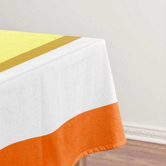 Orange, Gelb und Weiß Streifen Tischdecke (Beispiel)