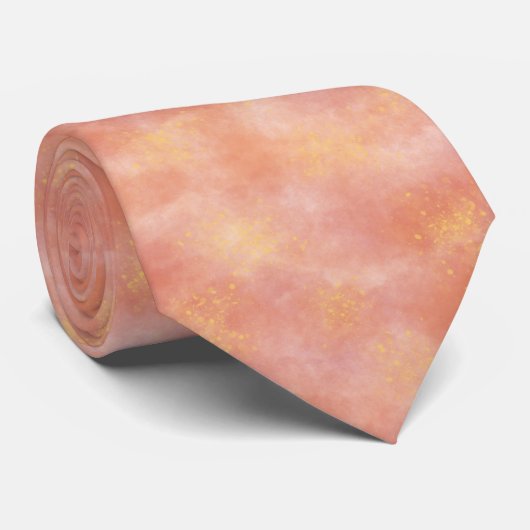 Orange, gelbe Abstrakte Farbe Krawatte (Gerollt)