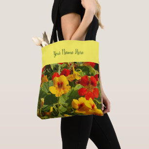 orange, gelbe Blumen, eigener Name, Nautikum Tasche
