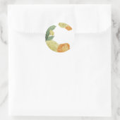 orange-gelbe Blumen Runder Aufkleber (Tasche)