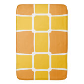 orange gelbe Formen Quadrate fett asymmetrisch Badematte (Vorderseite Vertikal)