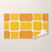 orange gelbe Formen Quadrate fett asymmetrisch Badhandtuch Set (Handtuch)