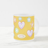 Orange-Gelbe Formen Tasse (VorderseiteRechts)