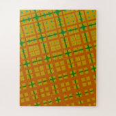 Orange-gelbe geometrische abstrakt puzzle (Vertikal)