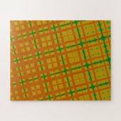 Orange-gelbe geometrische abstrakt puzzle (Horizontal)