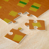 Orange-gelbe geometrische abstrakt puzzle (Seite)