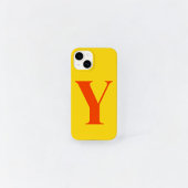 Orange Gelbe Initialen Personalisiertes Monogramm iPhone Hülle