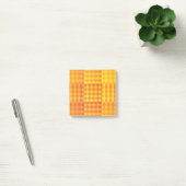 Orange Gelbe Karo-Patchwork-Muster Post-it Klebezettel (Büro)