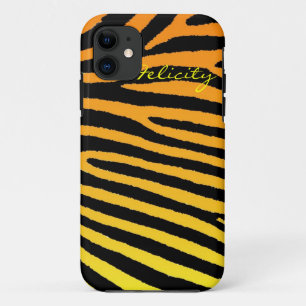 Orange gelbe Neon-Zebrastreifen-iphone-5-Hülle iPhone 11 Hülle