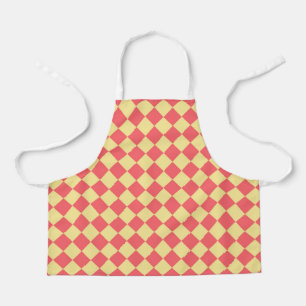 Orange Gelbe Schachbrett-Diamant-Muster Schürze