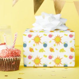 Orange Gelbe Sonnen Gelbe Zitronen Geschenkpapier