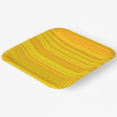 Orange gelbe Streifen Pappteller (Gewinkelt)