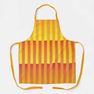 Orange-gelbe Streifenmuster Schürze