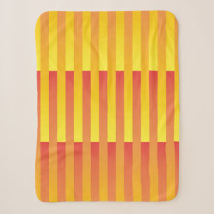 Orange-gelbe Streifenmuster Sherpadecke