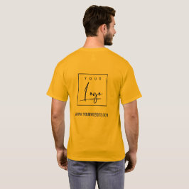 Orange-Gelbe Unternehmen Fügen Sie Ihre Logo-Websi T-Shirt
