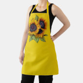 Orange gelbe Wasserfarbe große Sonnenblumen Zitron Schürze (InSitu)