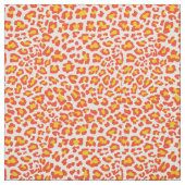 Orange, gelbes, weißes Leopard-Gewebe Stoff (Muster)