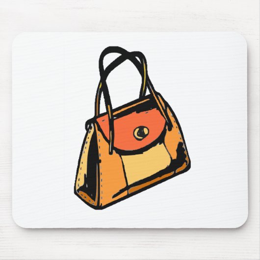 Orange Geldbeutel Mousepad (Vorne)