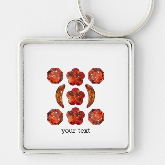 Orange Gemstone Art. Schlüsselanhänger (Vorne)