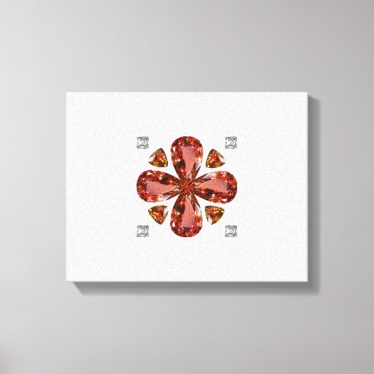 Orange Gemstone Diamond Art, Orange Leinwanddruck (Vorderseite)