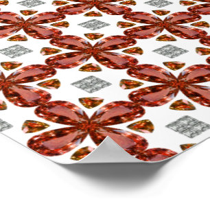 Orange Gemstone Diamond Art, Orange Poster