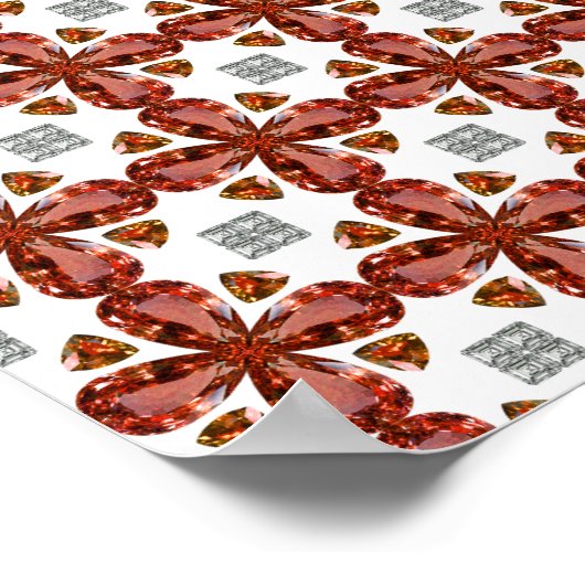 Orange Gemstone Diamond Art, Orange Poster (Ecke)
