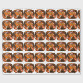Orange Gemstone Geschenkpapier (Flach)
