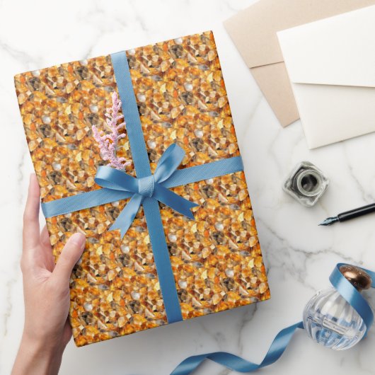 Orange Gemstone Geschenkpapier (Schenken)