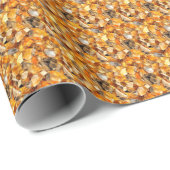 Orange Gemstone Geschenkpapier (Rolleneckpunkt)