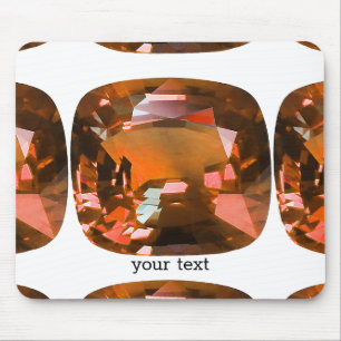 Orange Gemstone Mousepad