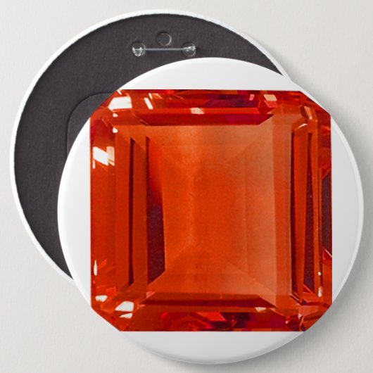 Orange Gemstone Pattern Button (Vorne & Hinten)