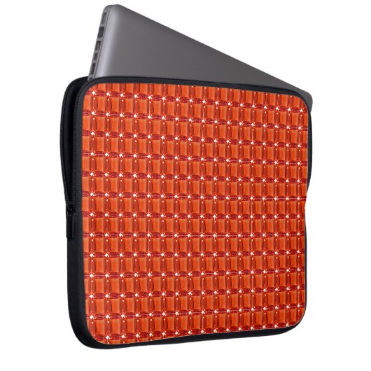 Orange Gemstone Pattern Laptopschutzhülle (Vorne Rechts)