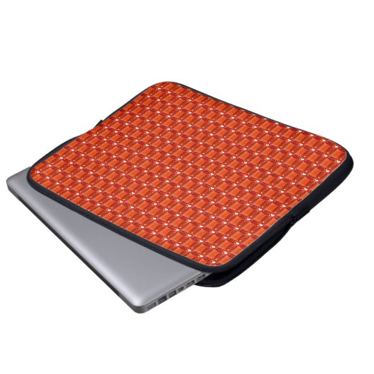 Orange Gemstone Pattern Laptopschutzhülle (Vorne Knopf)