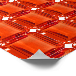 Orange Gemstone Pattern Poster