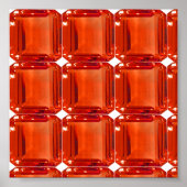 Orange Gemstone Pattern Poster (Vorne)