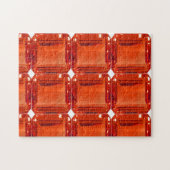 Orange Gemstone Pattern Puzzle (Horizontal)