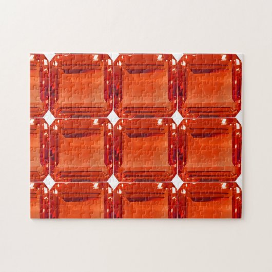 Orange Gemstone Pattern Puzzle (Horizontal)