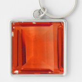 Orange Gemstone Pattern Schlüsselanhänger (Vorne)