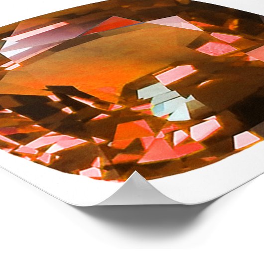 Orange Gemstone Poster (Ecke)