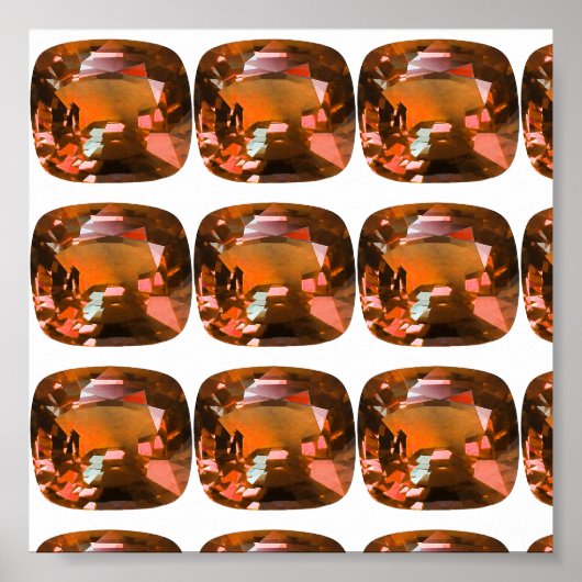 Orange Gemstone Poster (Vorne)