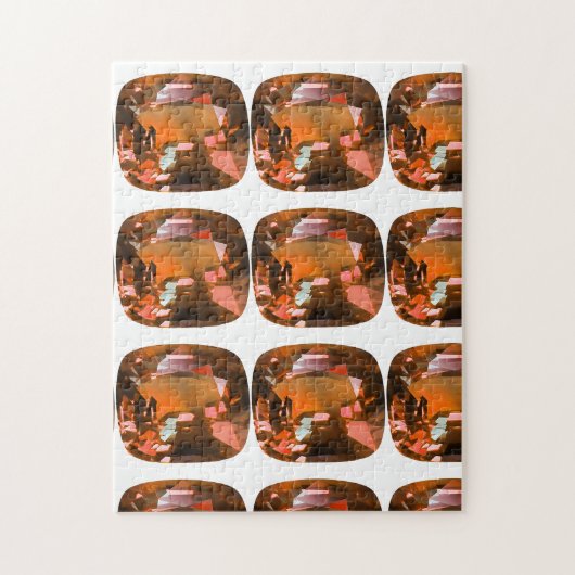 Orange Gemstone Puzzle (Vertikal)